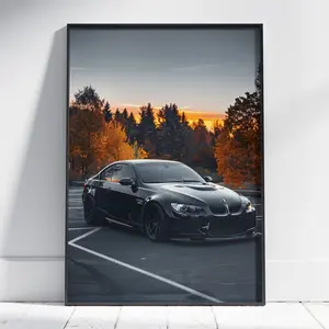 BMW (E92) M3 print, Automotive decor, Boys room decor, Hyper car poster, Super car poster, BMW M3 poster, Gift, M3 poster, BMW wall art