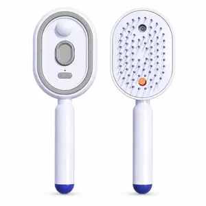 Electric Spray Air Cushion Massage Comb – Self-Cleaning Anti-Tangle Hair Brush, Anti-Static Volumizing Detangling Comb with Essential Oil Mist Aromatherapy for Daily Hair Care