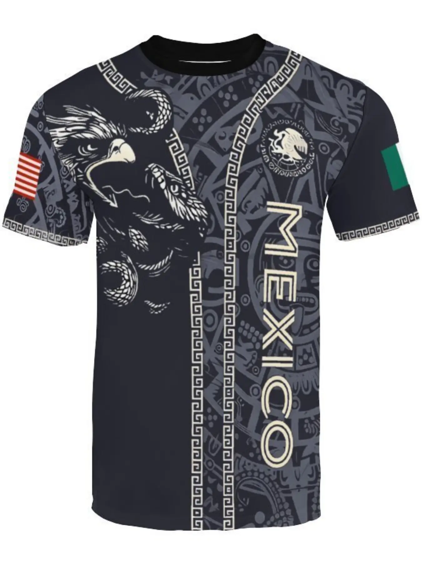 Mexican unisex football jersey and cartoon printed round neck comfortable sports shirt, perfect for matches, training, and casual wear, World Bar jersey, Soccer jersey, Sports Top