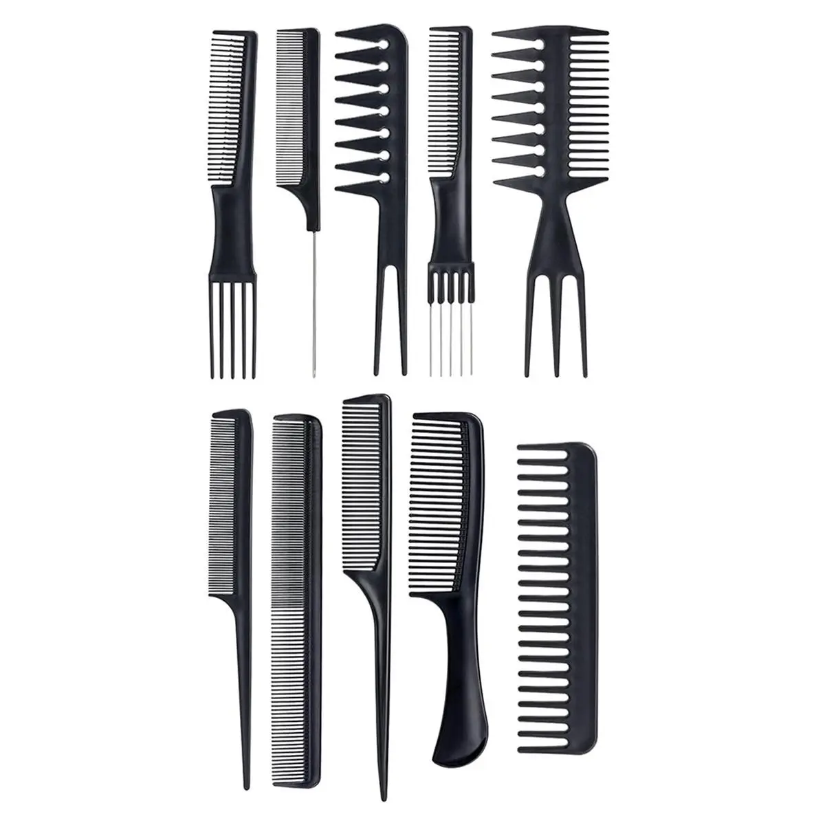 10pcs/20pcs Hair Styling Combs, Plastic Salon Makeup Combs, Heatless Styling Tools, Hair Clips, Cutting Combs for Women, Hair Brush, French Combs, Hair Care Comb, Hairdressing Comb