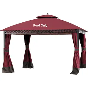 Replacement Top for 10X12Ft Oakmont Gazebo L-GZ1188PST-A,Pinehurst Gazebo L-GZ1188PSTBurgundy