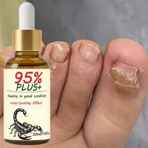 95% Scorpion Venom Nail Care Essence, Contains Bee Venom & Ginger Extract, 24hr Continuous Care for Thickened, Discolored Nails, Summer Essential, Travel Gift