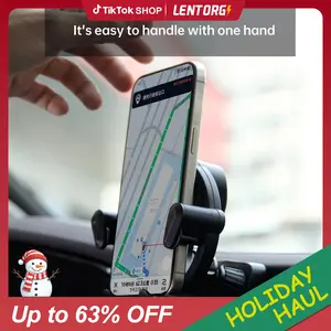 【TikTokShopBlackFriday】Car Sensor Wireless Speaker Cell Phone Stand  with Auto-Sensing Clamp/Induction Audio Amplifier, Mini Fixed Design for Cars, 5.3 HD Surround Subwoofer Sound, No-Bluetooth Amplifying Chamber, Stable Non-Slip Base, Fits Smart Phones