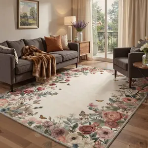 【Deals For You Days】BEIMO Area Rug – Soft, Non-Slip, Pet Friendly, Machine Washable Floor Rug, Home Carpet, Stylish Decor for Any Room ,ARF2071-PETAL