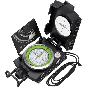 Proster Professional Compass - IP65 Hiking Compass with Sighting Clinometer - Metal Camping Compass Waterproof with Carry Bag