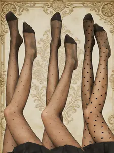 3 Pairs Sexy Y2K Lolita Stockings, Unique Design Dark Color, Perfect for Fashionistas, High-Quality Material, Comfortable Fit