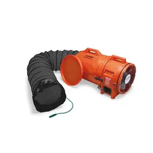 212 MAIN Axial Type Explosion-Proof EX Polyethylene Blower (12 in.) Canister Set, 54 lbs, Includes 25 ft Statically Conductive Duct, CFM Specs Support, Compact Outdoor Ventilation Equipment, Includes Duct