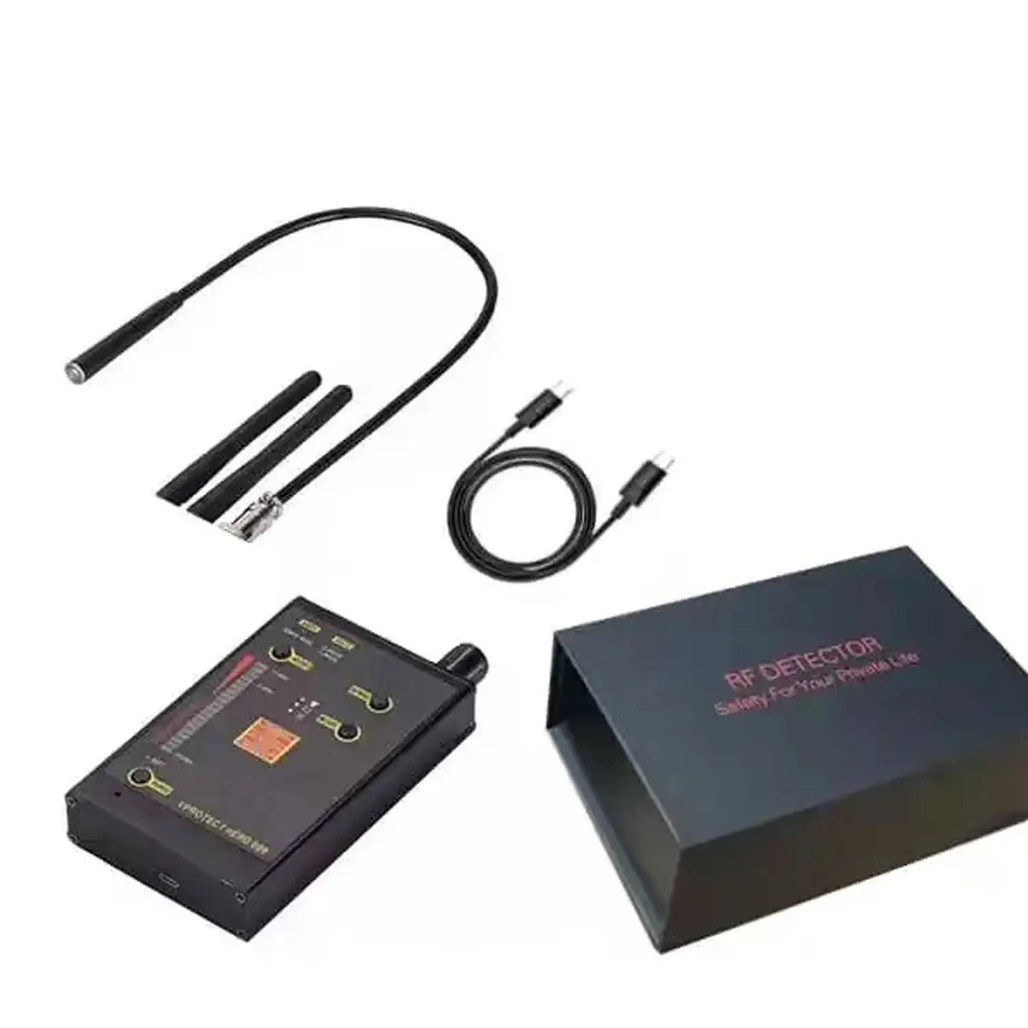 Professional 009 RF Signal Detector, Dual High Sensitivity Antenna, Anti-Spy Wireless Bug Finder GSM 2G/3G/4G/5G Wi-Fi Bluetooth Magnetic Tracker