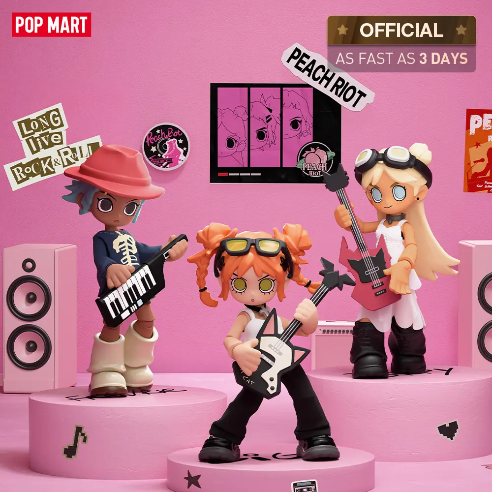 POP MART Peach Riot Carry the Music Series Block Pendant Blind Box