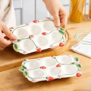 Underglaze Ceramic Kitchen Condiment Dish, Egg Holder Baking Molds, Multi-Purpose Novelty Utensils, Durable & Stylish Design, Durable Utensils Tableware