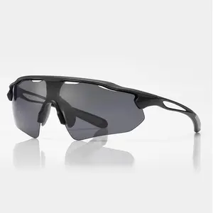 2 Pack Hollow Out Design Sports Sunglasses, Windproof UV Protection Cycling Glasses, Unisex Athletic Sunglasses for Outdoor Sports Driving Fishing mountain biking pc frame