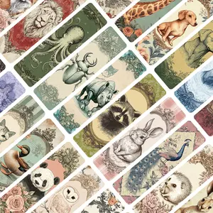 30pcs Classic Antique Photo Frame Non-repetitive Series Simple Handbook Literary and Artistic Creative Paper Bookmark Small Card Book Decoration Card Reading Mark Card Book Accessories