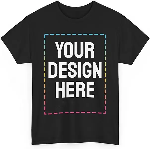 Custom T-Shirt Print, Image or Logo - Personalized Printed Cotton Tees - Design Your Own Shirt for Men and Women