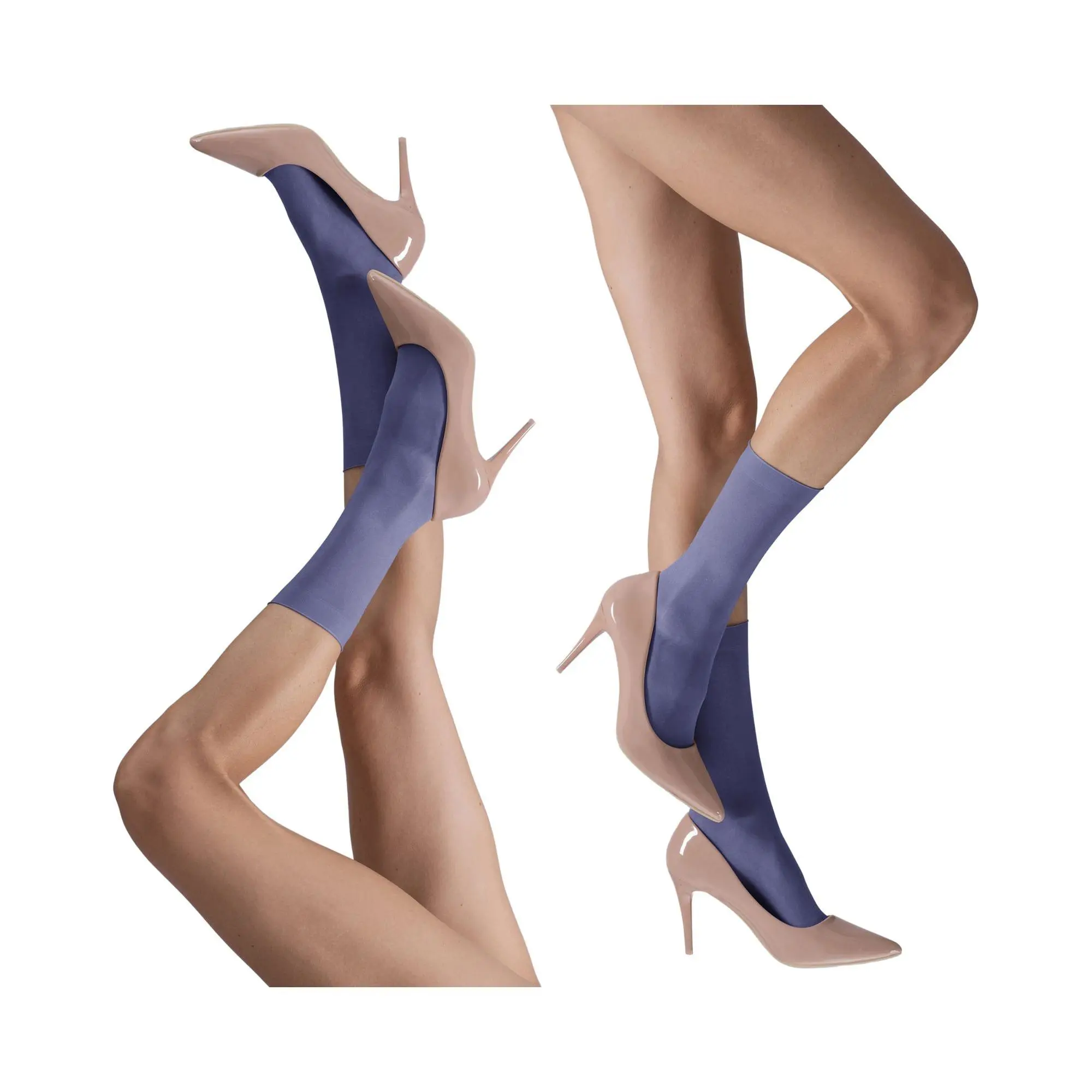 LECHERY Set of 2 Lustrous Silky Shiny SheerDress Socks