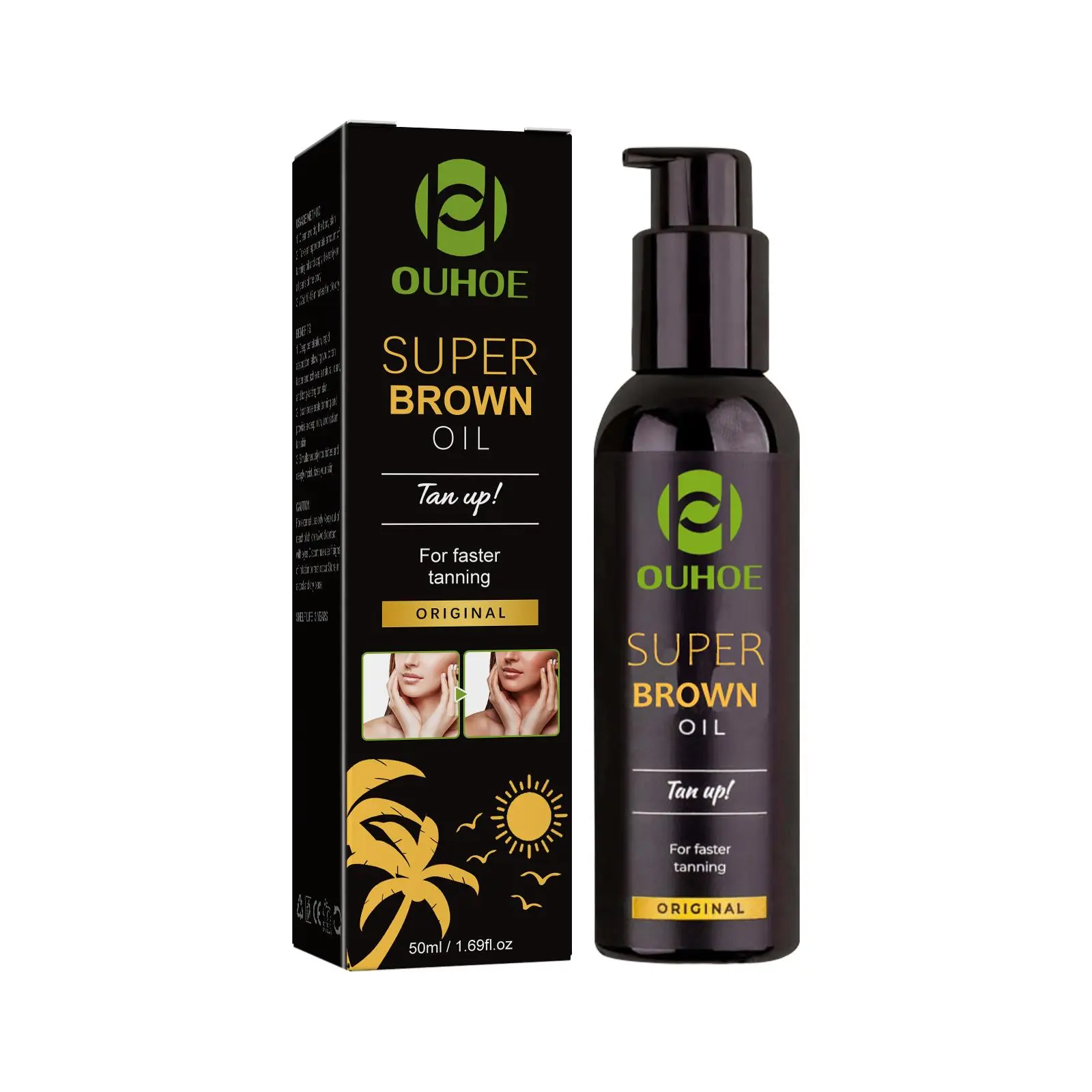 Super Brown Oil, 3 Counts/set Moisturizing Body Self-tanner, Hydrating Skin Care Oil For Women & Men, Summer Beach Tanning Oil