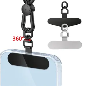 360° Rotation Phone Tether Tab, 2 Counts Phone Case Tether Tab, Cellphone Anti-lost Fixed Gasket Clip, Phone Accessories for Women & Men, Smartphone Accessories