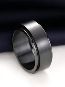 1 Pc Fashion Men's Stainless Steel Groove Ring For Men Party Accessories Jewelry Gift