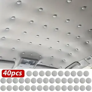 40-piece Car Roof Repair Kit, Quick Screw Connector, Car Clip Kit, Easy Installation, No Glue Needed, with Nylon Lining Reinforcement for Car Roof Repair