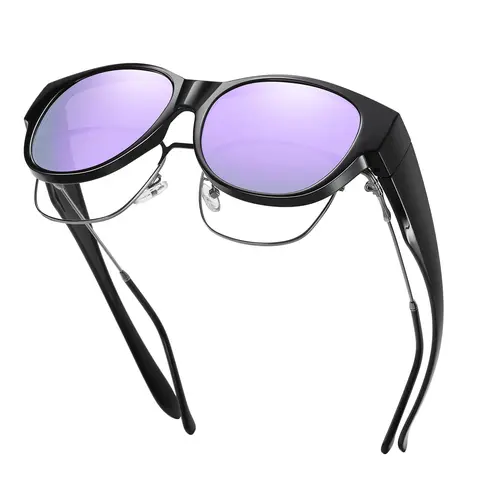 HAOLOTA Women's Oversized Cat Eye Full Rim Fit-Over Sunglasses - TR90 Frame, Lightweight Durable, UV400 UV Blocking, Sporty Polarized, Casual Style Eyewear, Trendy Casual Fashion Accessory, Full Rim Sunglasses