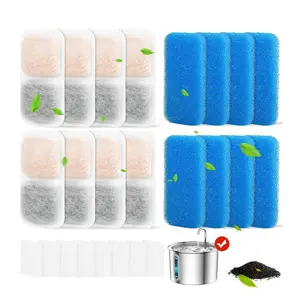 Cat Fountain Filter, 8/16pcs/set Replacement Filter Element for 64oz/2L Stainless Steel Cat Fountain, Pet Drinking Supplies, Pet Accessories