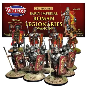 Wargames Delivered Victrix Legionaries Set for Wargaming - 24 Miniatures with Shields & Crests