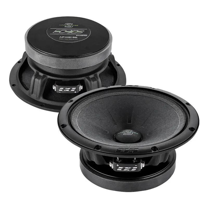 Apocalypse AP-M61SE 6.5" Mid-Range Car Audio Loudspeakers Pair - High-Efficiency for Custom Door Panels, Daily Setups, 130W RMS, 260W Max Power, 100.6dB Sensitivity, 1.25" Voice Coil, 100-15,500 Hz Frequency Response, Midrange Car Speakers, 1.25" Voice Co