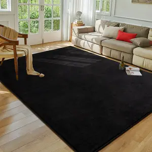 6x9 Area Rug for Bedroom Living Room, Solid Non-Slip Fluffy Carpet with Soft Low Pile, Machine Washable Fuzzy Aethetic Rugs Home Dorm Decor, Pink, Navy Blue, Black, Red, Green, Beige, 4x6, 5x7, 6x9 Feet rugs living room cloud