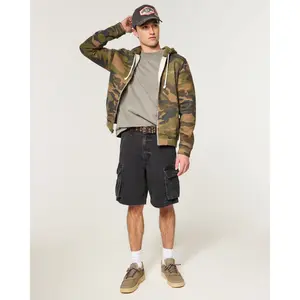 Hollister Black Baggy Cargo Shorts