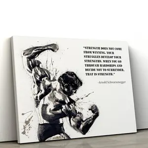 Bodybuilding Motivation Poster, Arnold Fitness Quote, Gym Wall Decor, Inspirational Poster For Sports Enthusiasts