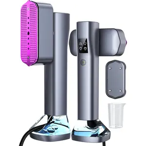 Portable Handheld Garment Steamer for Clothes 200ml 1000W 15s Fast Heat-Up Leak-Proof Ceramic Panel Wrinkle Remover 2-in-1 Dry & Wet Iron for Home Travel Gray&Purple