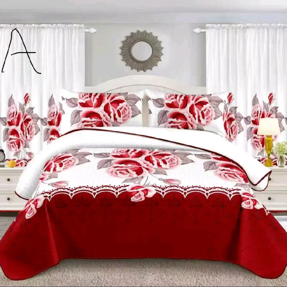 7-Piece Bedding Set with Curtains, Decorative Pillows – Cohesive Bedroom Look, Easy to Coordinate, Versatile Use for Complete Bedroom Needs
