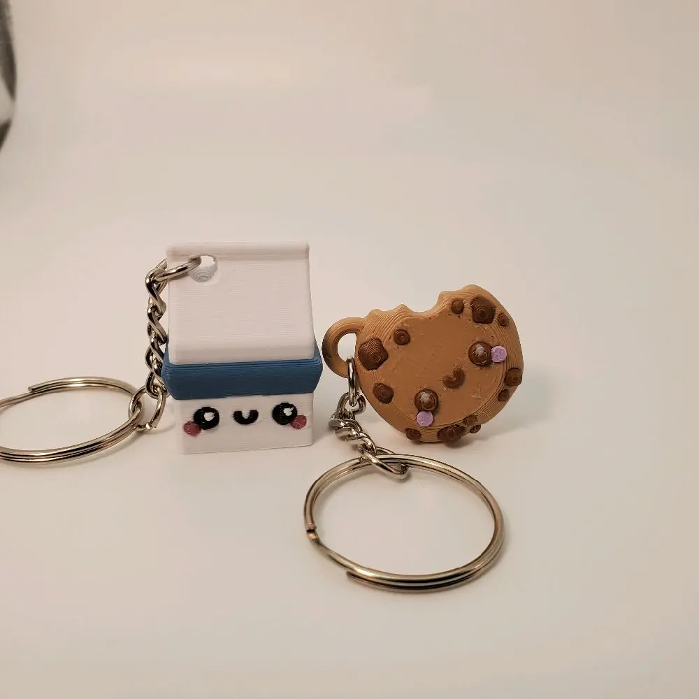 Milk and cookies keychains