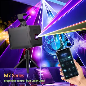 APP DJ Laser Lights Professional - 5W 3D RGB Animation Laser Light Show, Hand Drawing, Custom Patterns, Sound Actived & DMX Sync for Party, Stage, Club