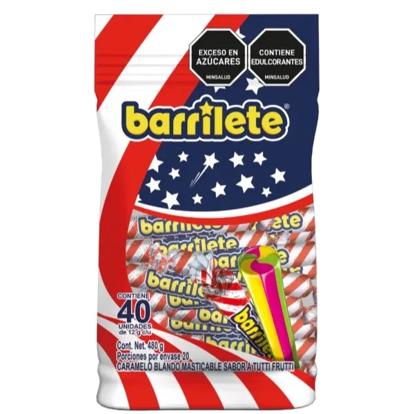 Barrilete Caramelo Sabor Tutti Frutti 1 Bag  40und