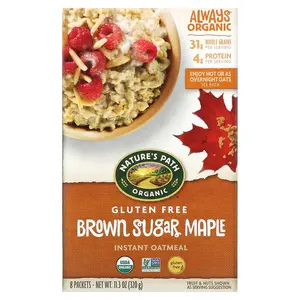 Nature's Path Organic Instant Oatmeal, Brown Sugar Maple, 8 Packets, 11.3 oz (320 g)