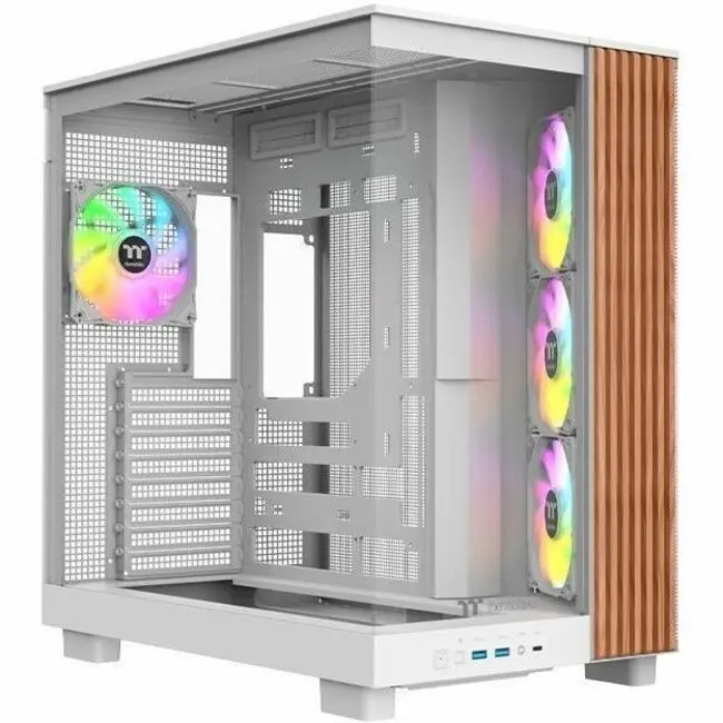 Thermaltake View 380 XL WS ARGB Snow Mid Tower PC Case with Transparent Side, CA11E00M6WNWS