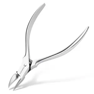 Cuticle Nippers Scissors – Professional Stainless Steel Cuticle Trimmer for Thick Nails, Ingrown Toenails & Seniors, Sharp Durable Blades with Ergonomic Handle for Salon & Home Use