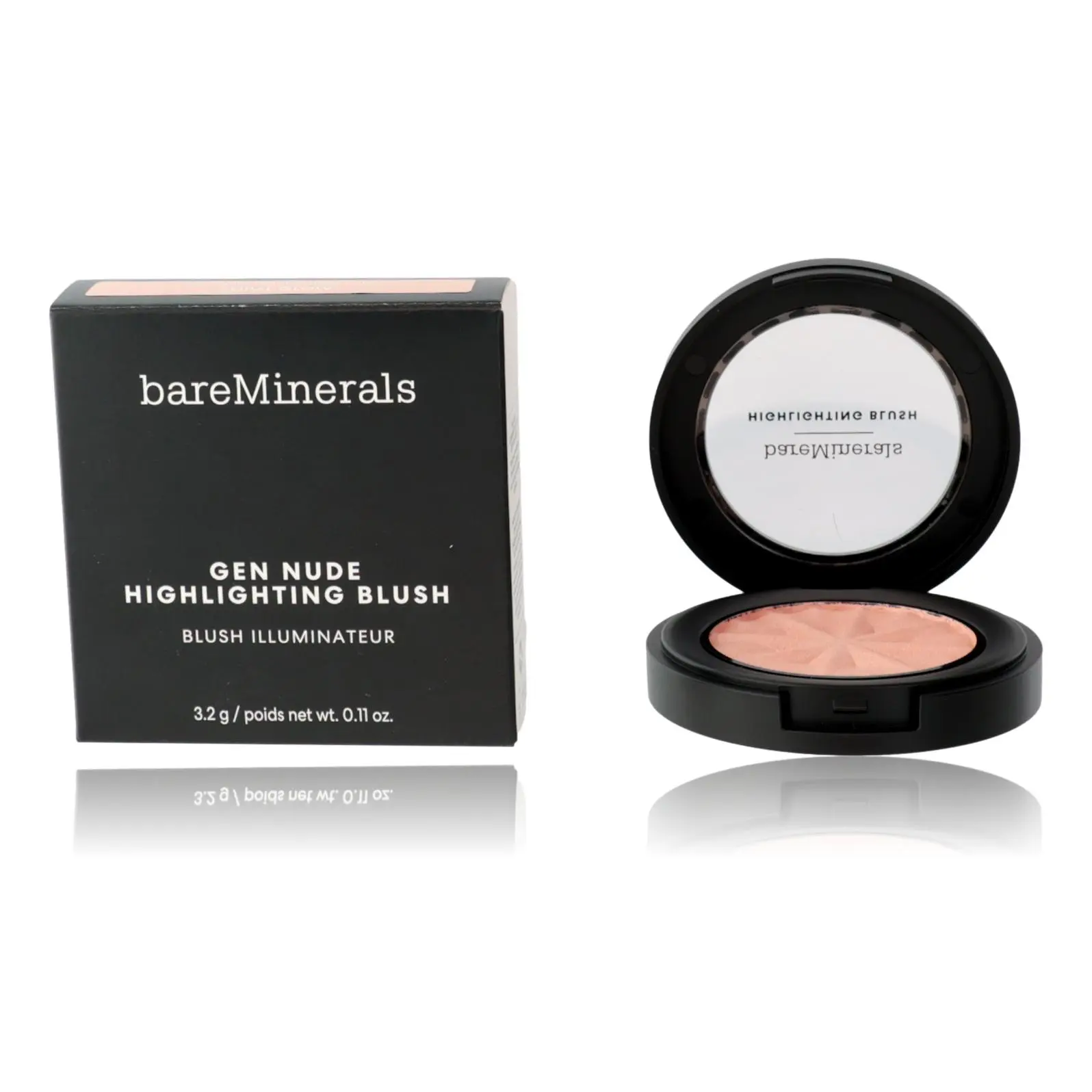 Bare Minerals Gen Nude Highlighting Blush for a Gentle Pink Glow, Romantic Floral Scent, 0.11 oz, Daily, Fragrance