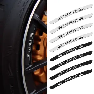 Aluminum Wheel HUB Center Decoration Sticker Decals for Infiniti Q50 Q60 Q70 Qx50 Qx55 Qx60 Qx80, Car Styling Accessories