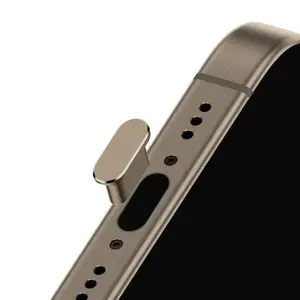 Metal Dust Plug for Apple iPhone 17 Pro Max Air 16 Pro Max 15 Pro Max, Universal Smartphone Typ-C Charging Port Protector, Anti-Dust Cover