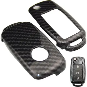 Rmote Key Fob Cover Case for Volkswagen VW Passat CC Tiguan Touareg Eos Golf GTI Jetta Beetle Rabbit 3 Buttons Fold Flip Key