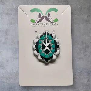 Teal Navajo Basket Squash Blossom Ring