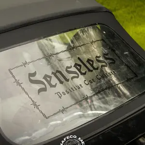 Barbed Wire Rear Window Banner Vinyl Sticker