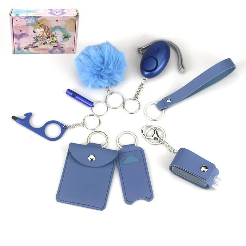 Fashion Accessories 9-Piece Leather Keychain Set Pack, Leopard Print, Multi-Colors, Original Look, with Keys, Metal Parts