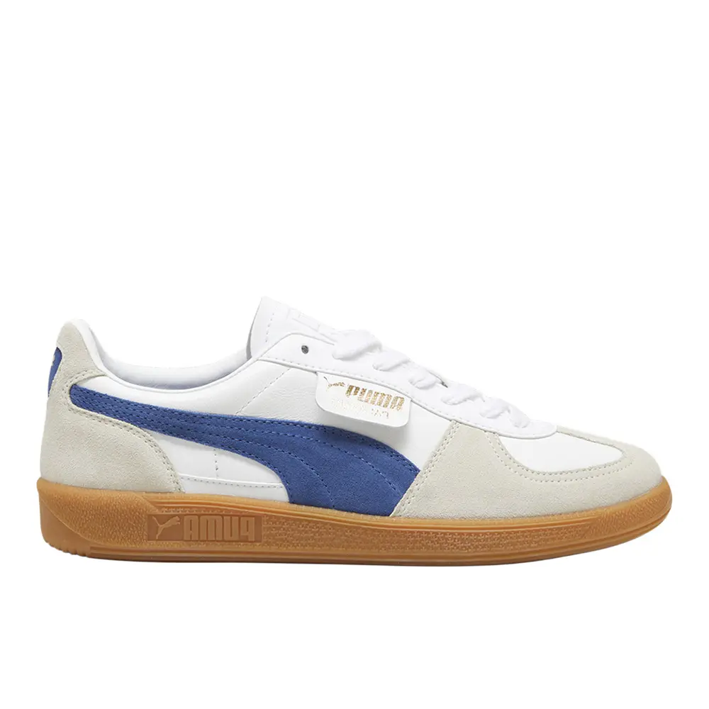 PUMA Mens Palermo Leather Lace Up Sneakers Shoes Casual - White