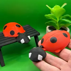 Cute Lady Bug Articulated Fidget Toy/Gift for Her/Cute Stocking Stuffer/Moveable head/Desk Toy/Companion/Animal Lovers!