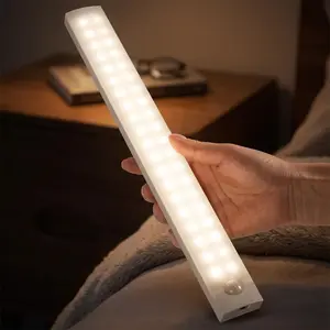 Rechargeable Motion Sensor Closet Light, Wireless LED Puck Lights for Kitchen, Wardrobe, Cabinet, Bookshelf. Battery Powered, Energy Saving, 12/26/40/54 Models.