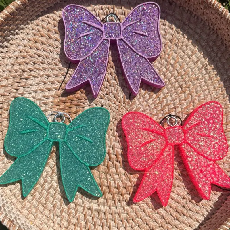 Bow Car Freshie Girly Glitter Bow Car Air Freshener Odor Eliminator