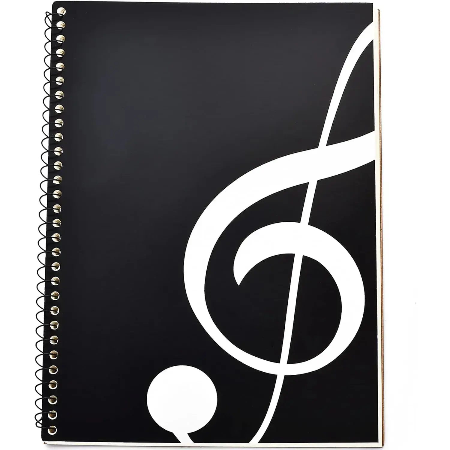 Blank Sheet Music Composition Manuscript Staff Notebook, Office Stationery Supplies, 100 Pages, 10.24x7.5in/26x19cm, Simple Cover, Loose Sheets Compatible Music Clef Notebook