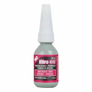 Vibra-Tite Series 132 Threadlocker, 10 mL Red Bottle, High-Strength Primerless Formula, 24 hr Full Cure Time, Heat Removal (13210)